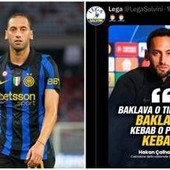 "Preferisce il kebab... alla pizza": la Lega 'punge' Calhanoglu sui social "Preferisce il kebab... alla pizza": la Lega 'punge' Calhanoglu sui social