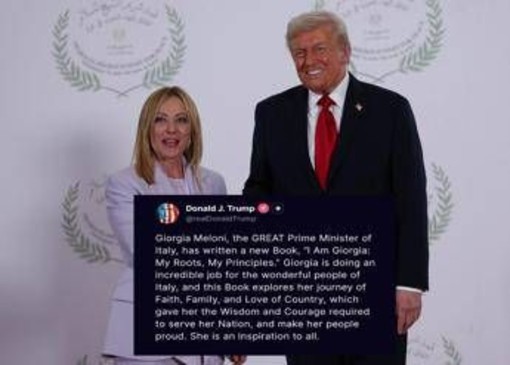 Trump, nuovo elogio a Meloni: &quot;Ispirazione per tutti&quot;. La premier: &quot;Molto gentile, amico mio&quot;