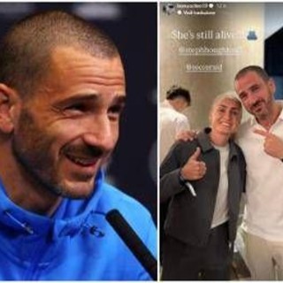 Bonucci, scivolata dura su una calciatrice. Poi rassicura: &quot;È ancora viva&quot; - Video