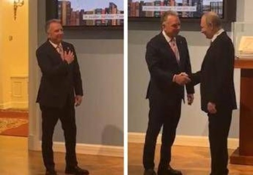 Mano sul cuore per salutare Putin, il gesto dell'uomo di Trump - Foto