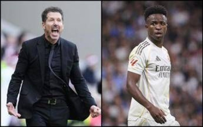 Real-Atletico, 'faccia a faccia' Simeone-Vinicius: "Florentino Perez ti caccerà" Real-Atletico, 'faccia a faccia' Simeone-Vinicius: "Florentino Perez ti caccerà"
