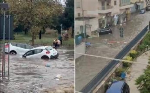 Maltempo, nubifragi e strade allagate da Napoli a Brindisi: allerta meteo arancione e scuole chiuse