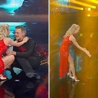 Ballando con le stelle, Beppe Convertini torna in pista e... cade