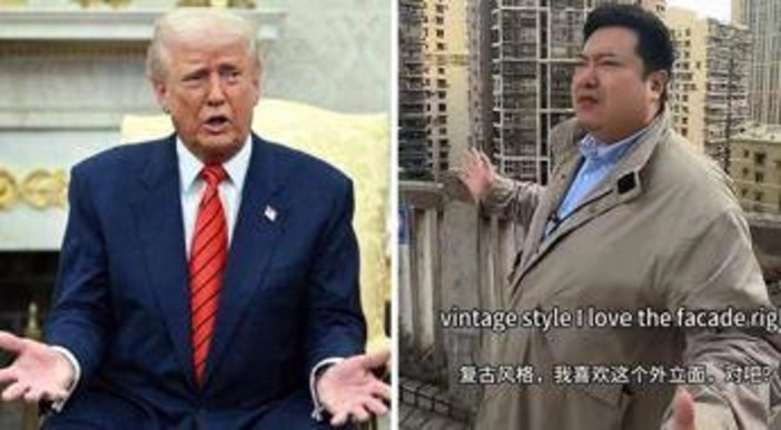 Trump e la guerra dei dazi, Cina schiera il clone di Donald - Video