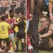 Rissa nel match amichevole, l'arbitra finisce k.o.