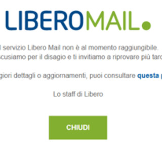 Libero mail in down, problemi con la posta elettronica: gli aggiornamenti